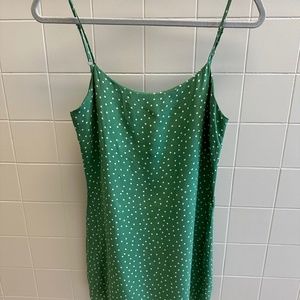 Reformation green mini sundress dress